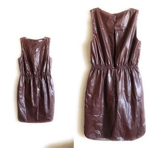 Leith Sheath dress Sleeveless Choco Brown Small